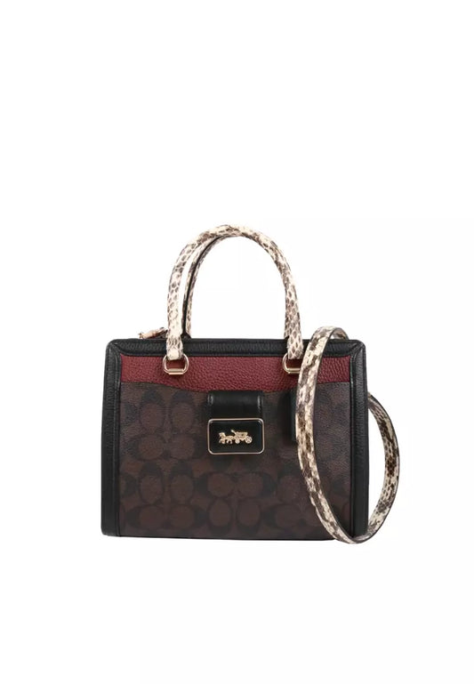 Buy Coach Grace Carryall With Signature Canvas Bag - Brown Black Multi in Pakistan