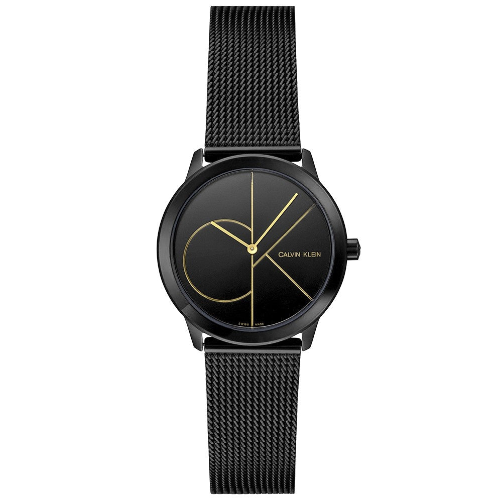 Buy Calvin Klein Womens Swiss Made Quartz Black Stainless Steel Black Dial 35mm - K3M224X1 in Pakistan