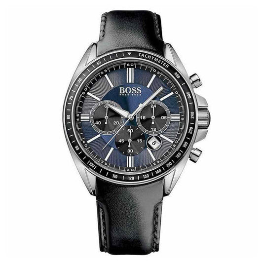 Buy Hugo Boss Drivers Blue Dial Black Leather Strap Watch for Men - 1513077 in Pakistan