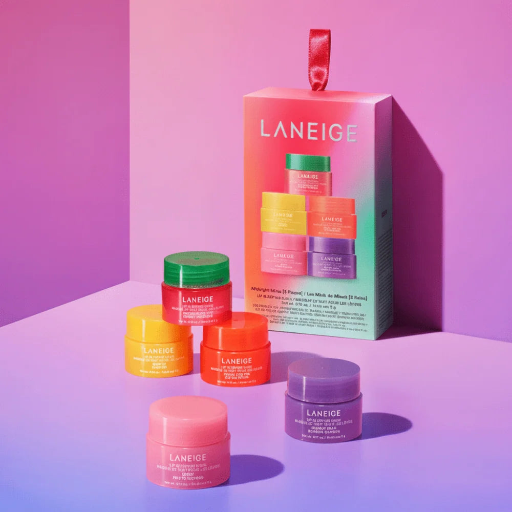LANEIGE Midnight Minis Lip Sleeping Mask Set 5 Pcs | Overnight Lip Care