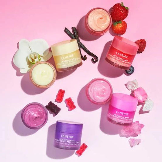 LANEIGE Midnight Minis Lip Sleeping Mask Set – 5 Pieces | Overnight Lip Care & Deep Hydration