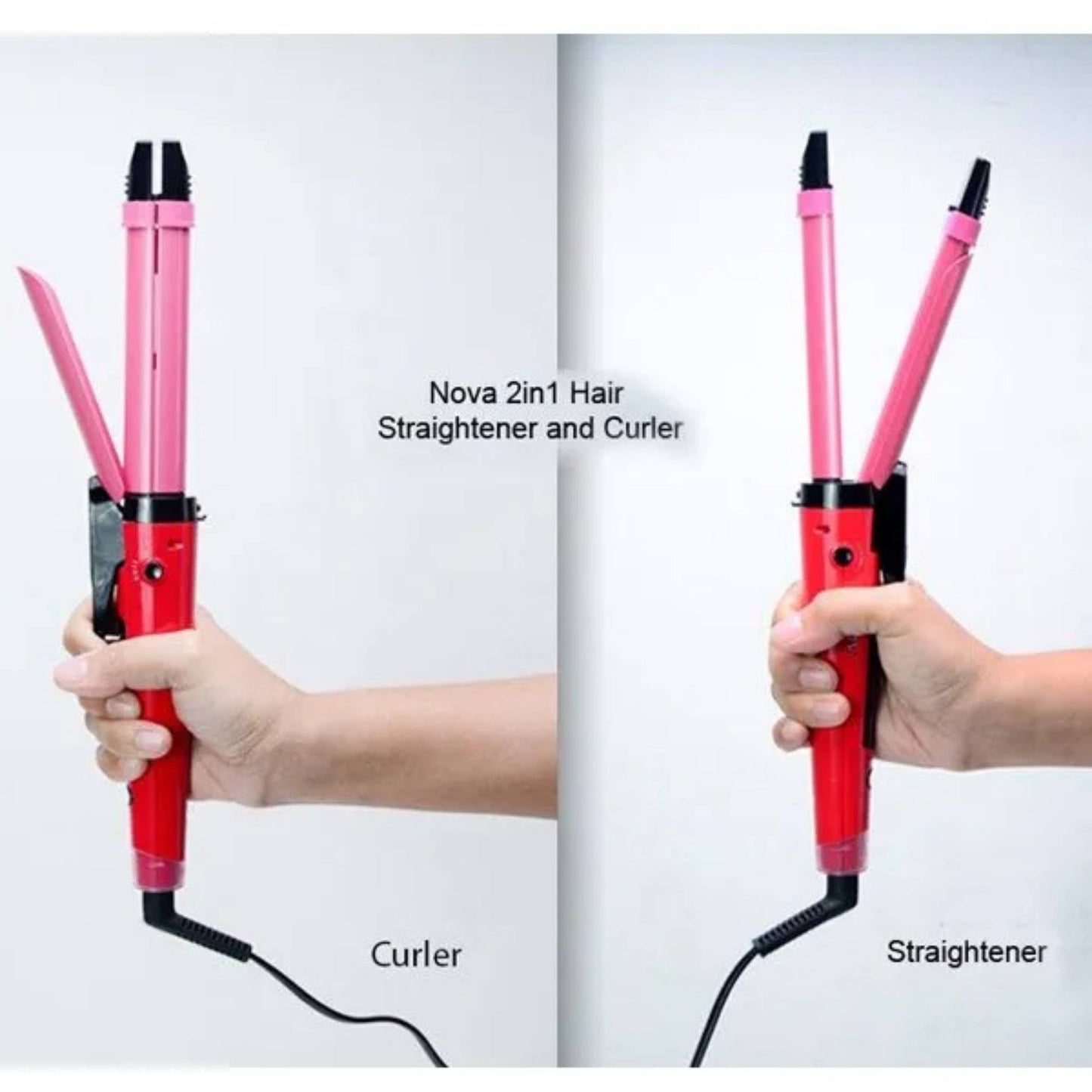 Nova 2 In 1 Professional Hair Curler & Hair Straightener