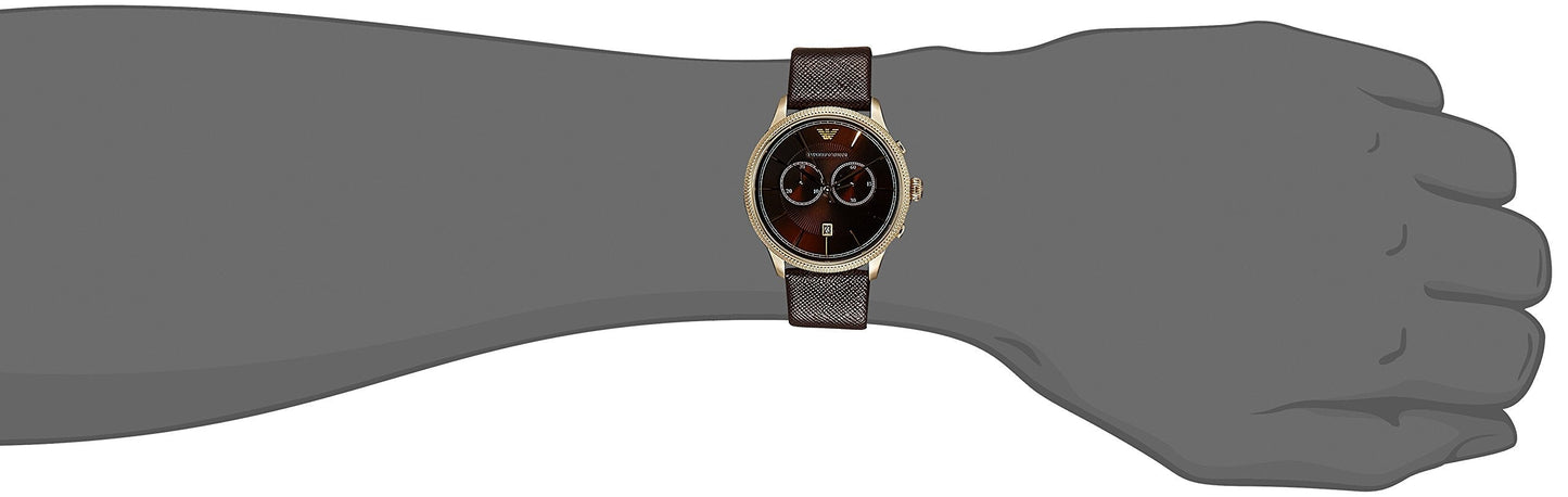 Buy Emporio Armani Classic Chronograph Brown Dial Brown Leather Strap Watch for Men - AR1793 in Pakistan