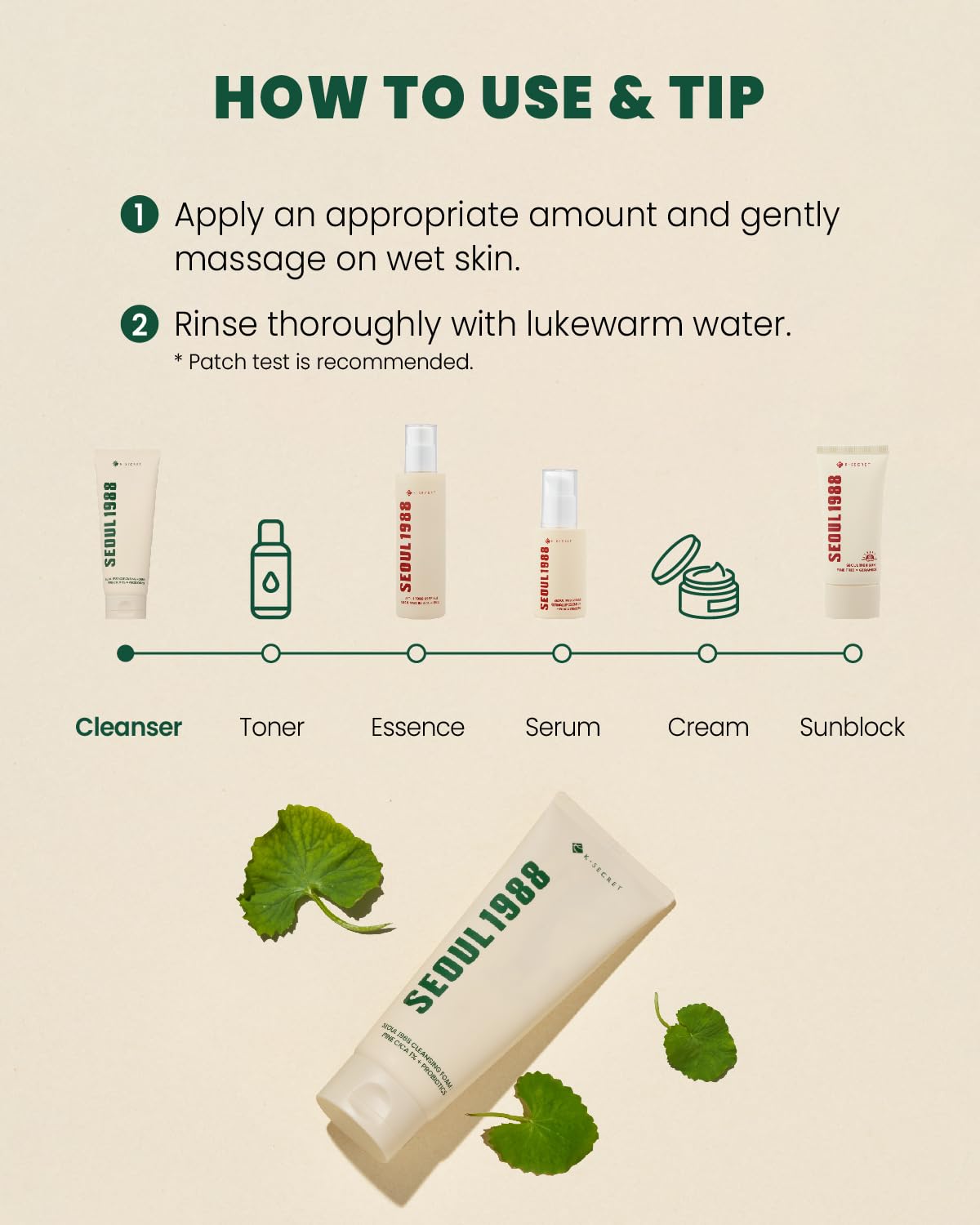 K-SECRET SEOUL 1988 Cleansing Oil Pine Cica 1% +Probiotics - 200ml