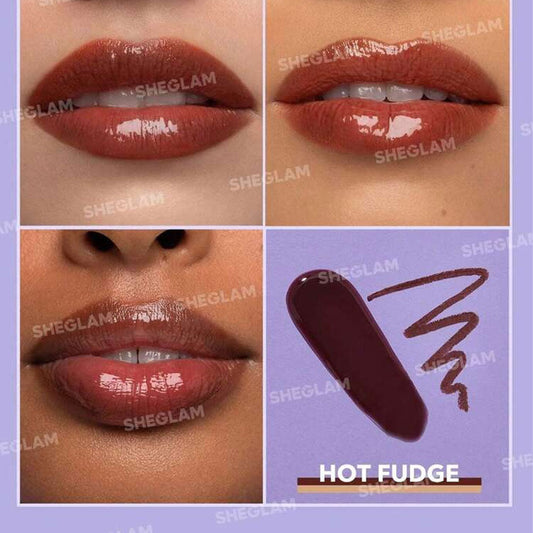 SHEGLAM Willy Wonka Cocoa Kiss Lip Duo - Hot Fudeg