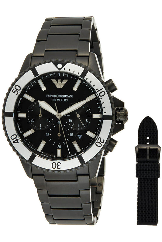 Buy Emporio Armani Men’s Quartz Stainless Steel Black Dial 43mm Watch AR80050 in Pakistan