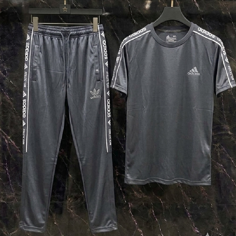 Kid's Charcoal Grey Performance Track Suit Set
