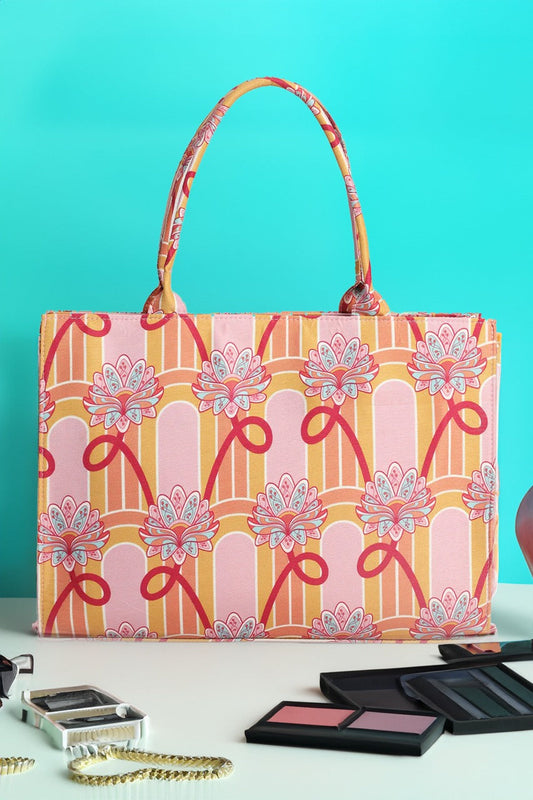 Buy Canvas Tote Bags Pink Ribbon in Pakistan