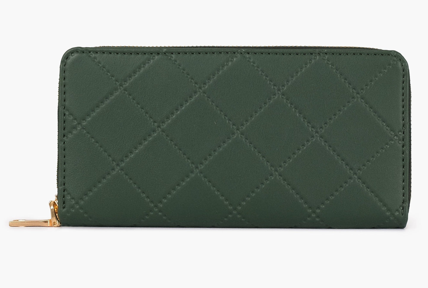 Buy Quilted Pattern Wallet - Army Green in Pakistan