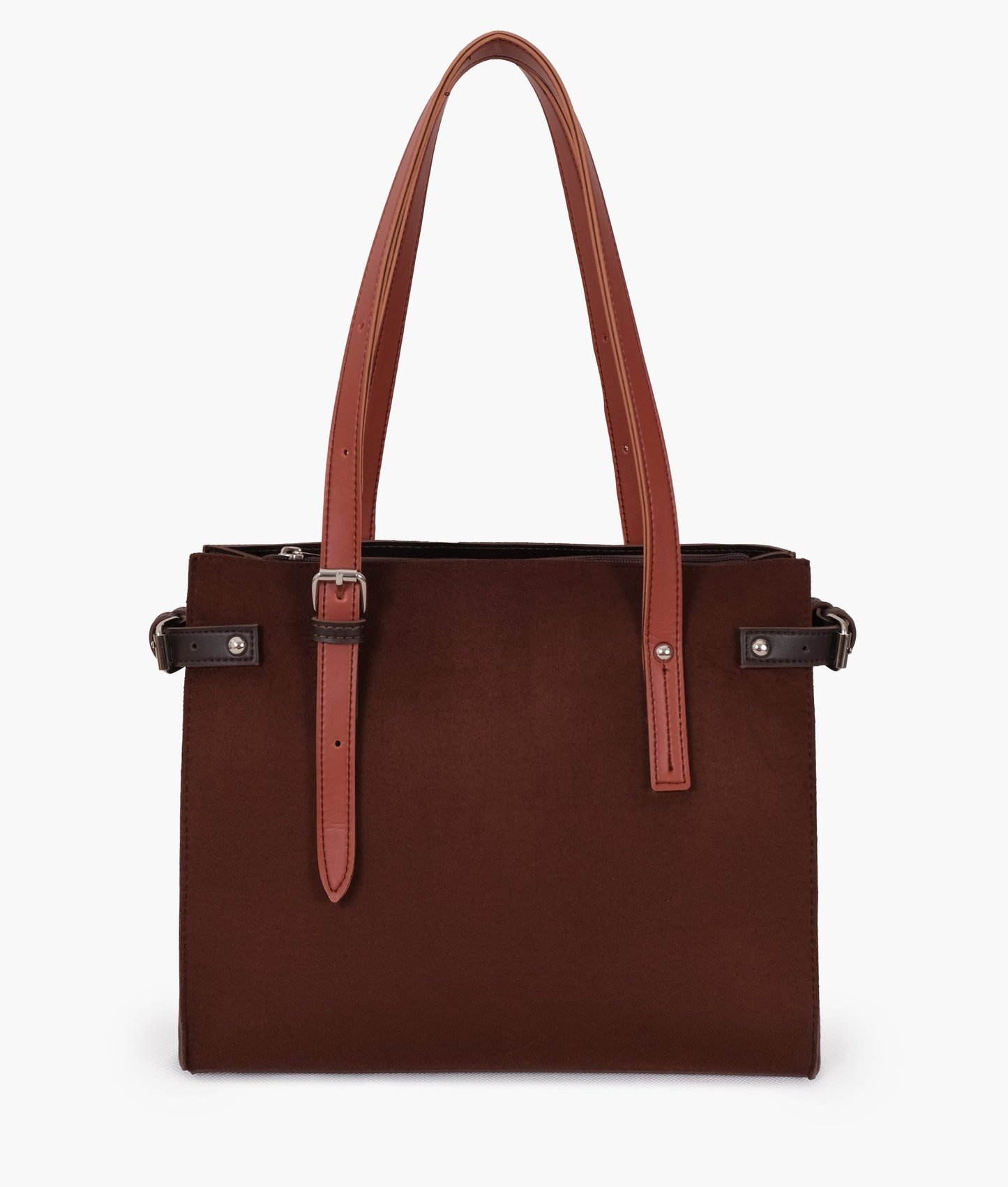 Buy Suede Satchel Tote Bag - Dark Brown in Pakistan