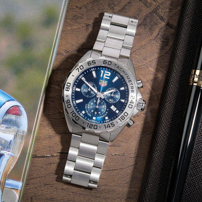 Buy Tag Heuer Formula 1 Chronograph Blue Dial Silver Steel Strap Watch for for Men - CAZ101K.BA0842 in Pakistan