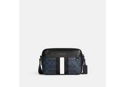 Buy Coach Graham Crossbody In Blocked Signature Canvas With Varsity Stripe Small Bag in Pakistan