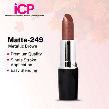 Buy Swiss Miss Lipstick Metallic Brown Matte - 249 in Pakistan