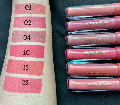 Buy Miss Rose Pack of 06 Matte Round Lip Gloss in Pakistan