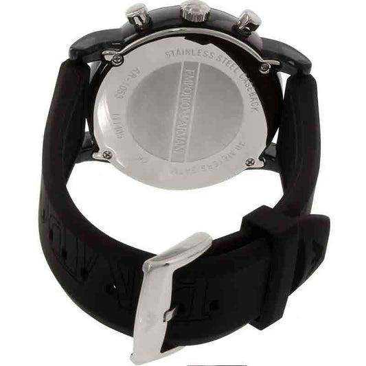 Buy Emporio Armani Men's Quartz Silicone Strap Black Dial 41mm Watch AR1053 in Pakistan