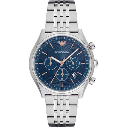Buy Emporio Armani Men's Chronograph Quartz Stainless Steel Blue Dial 43mm Watch AR1974 in Pakistan