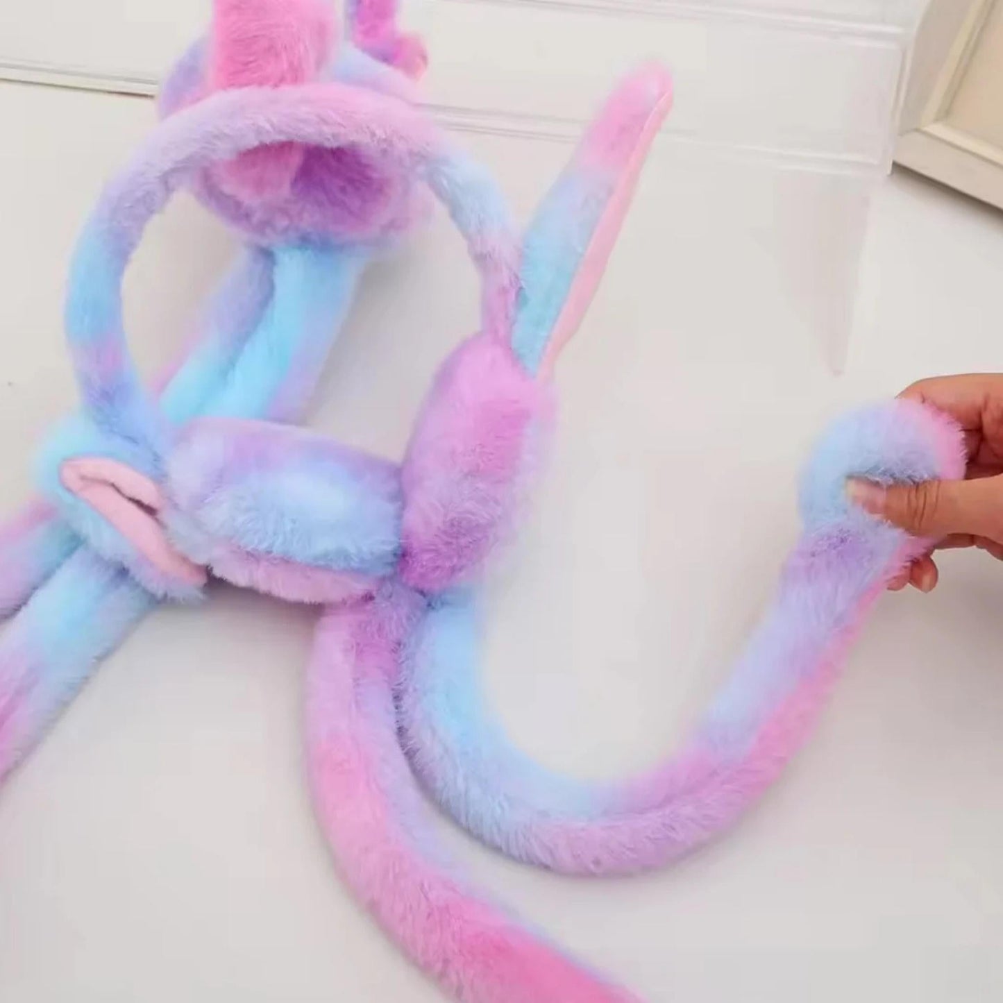 Warm Furry Ear Muffs, Colorful Rabbit Ear Covers, Cute Bunny Plush Ear Muffs, Student Ear Covers