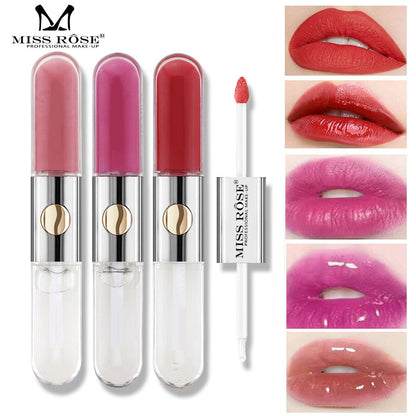 Buy Miss Rose 2 In 1 Pack of 3 Fashion Long Lasting & Moisturizing Lip Gloss & Lip Oil in Pakistan