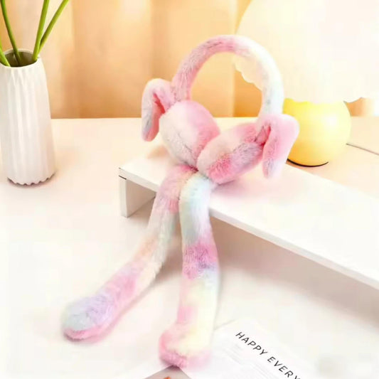 Warm Furry Ear Muffs, Colorful Rabbit Ear Covers, Cute Bunny Plush Ear Muffs, Student Ear Covers