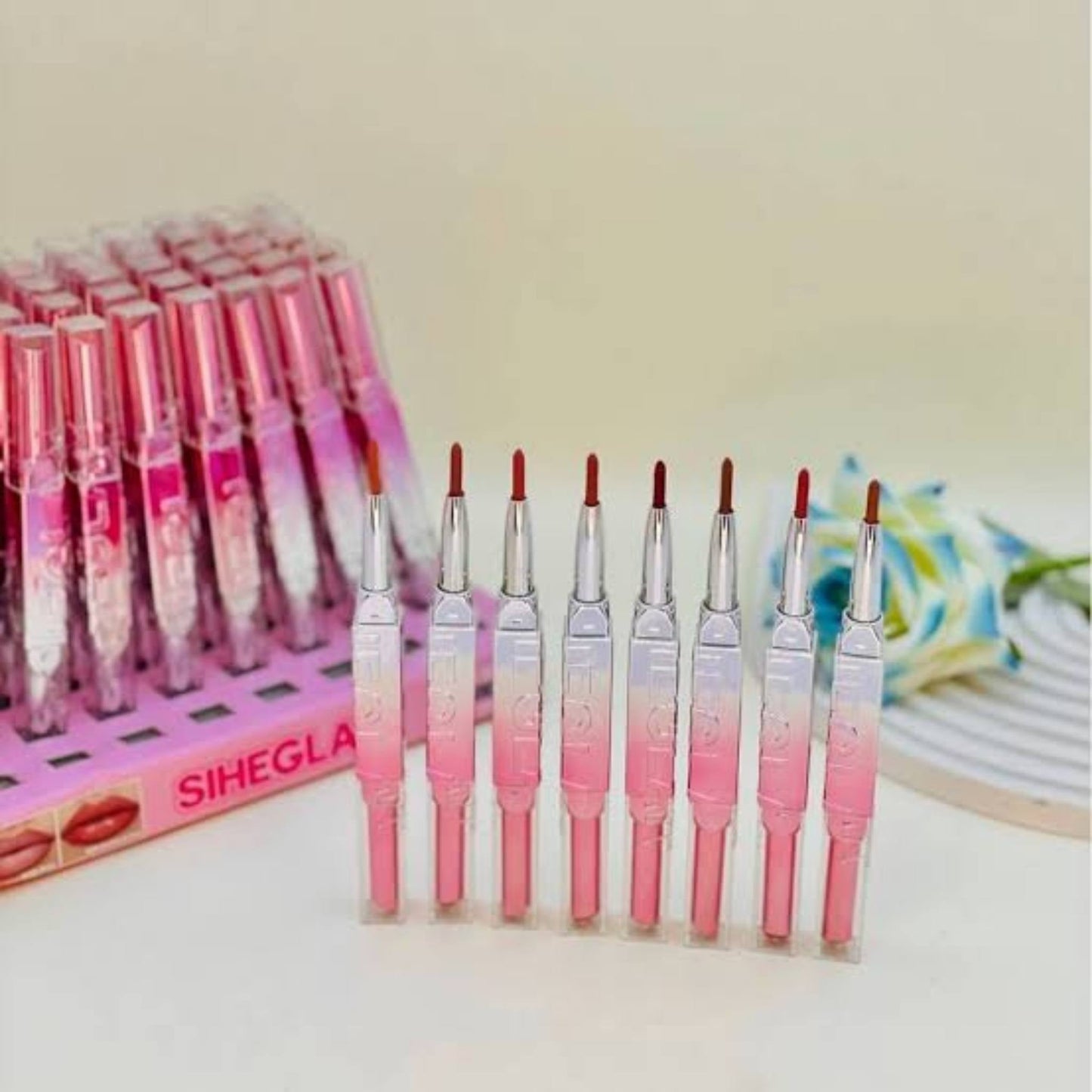SIHEGLAN Lipistik Lip Liner 2 in One 8 Pieces Set