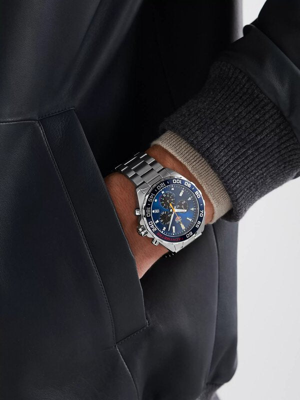 Buy Tag Heuer Formula 1 Chronograph Blue Dial Silver Steel Strap Watch for Men - CAZ101AB.BA0842 in Pakistan