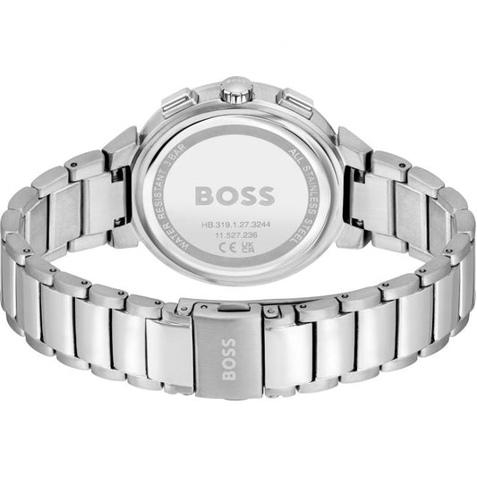 Buy Hugo Boss Women's Chronograph Silver Stainless Steel Gold Dial Watch - 1502676 in Pakistan