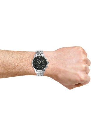 Buy Hugo Boss Men’s Chronograph Quartz Stainless Steel Black Dial 41mm Watch 1513383 in Pakistan