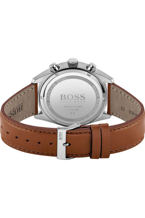 Buy Hugo Boss Men’s Quartz Leather Strap White Dial 44mm Watch 1513879 in Pakistan