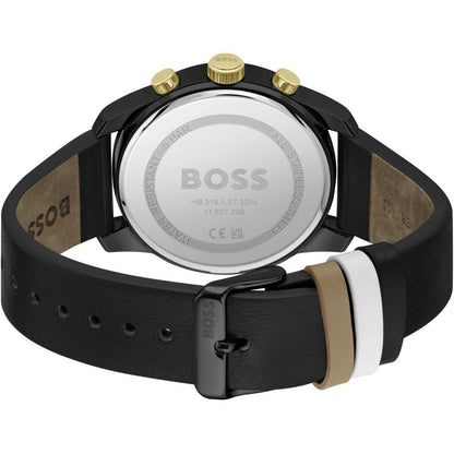 Buy Hugo Boss Men's Chronograph With Black Dial Leather Strap Watch 1514003 in Pakistan