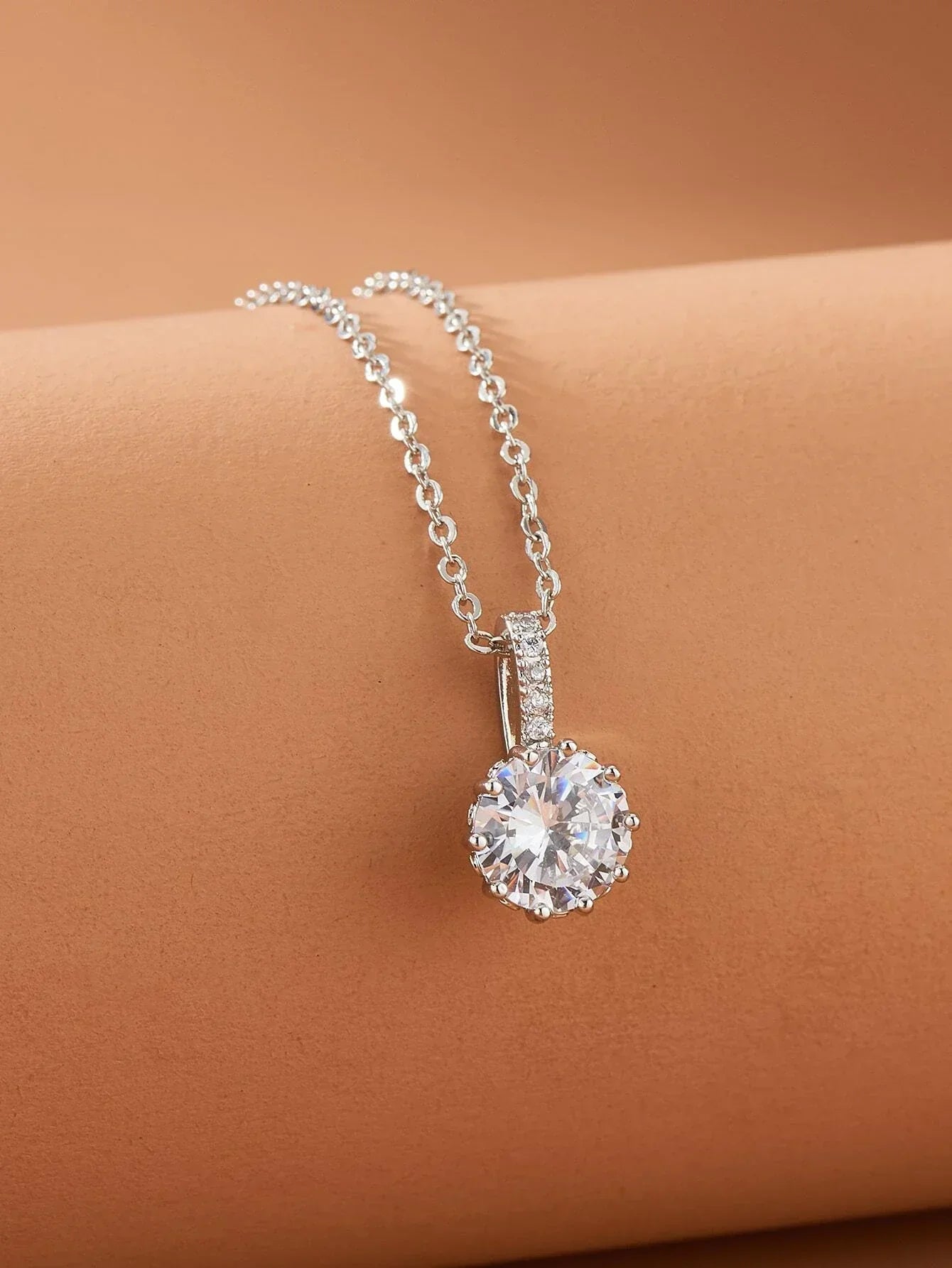 Buy Shein Rhinestone Charm Chain Necklace in Pakistan