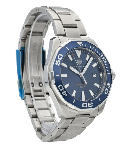 Buy Tag Heuer Aquaracer Blue Dial Silver Steel Strap Watch for Men - WAY101C.BA0746 in Pakistan