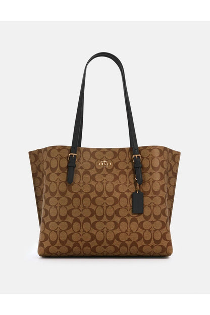 Buy Coach Mollie Tote Large - Signature Light Brown Canvas in Pakistan