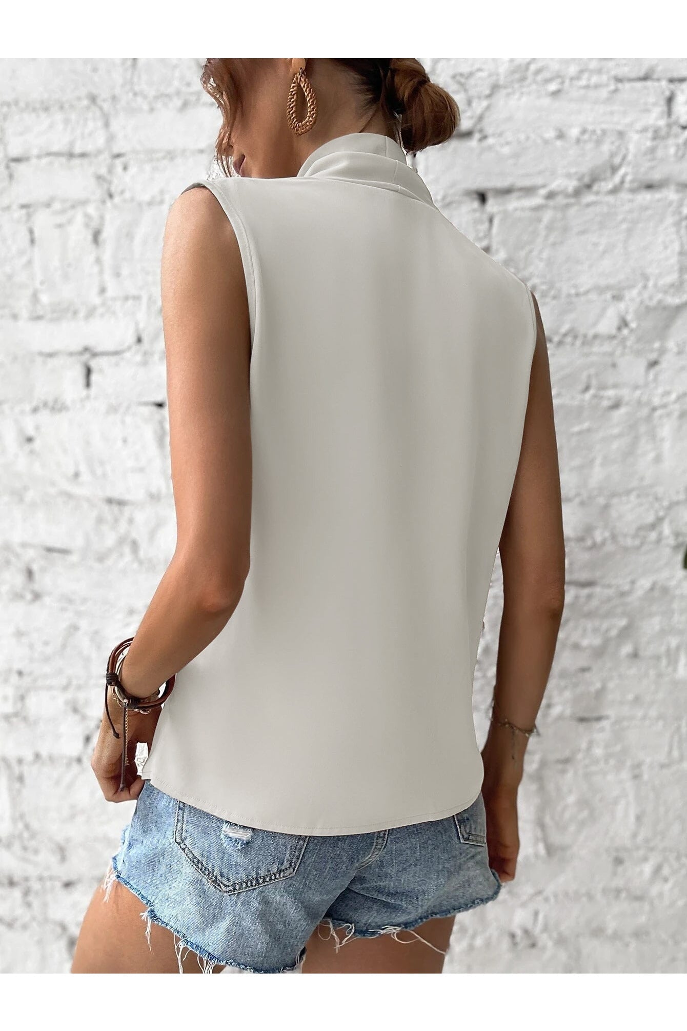 Buy Shein Wrap Front Sleeveless Blouse - Small in Pakistan