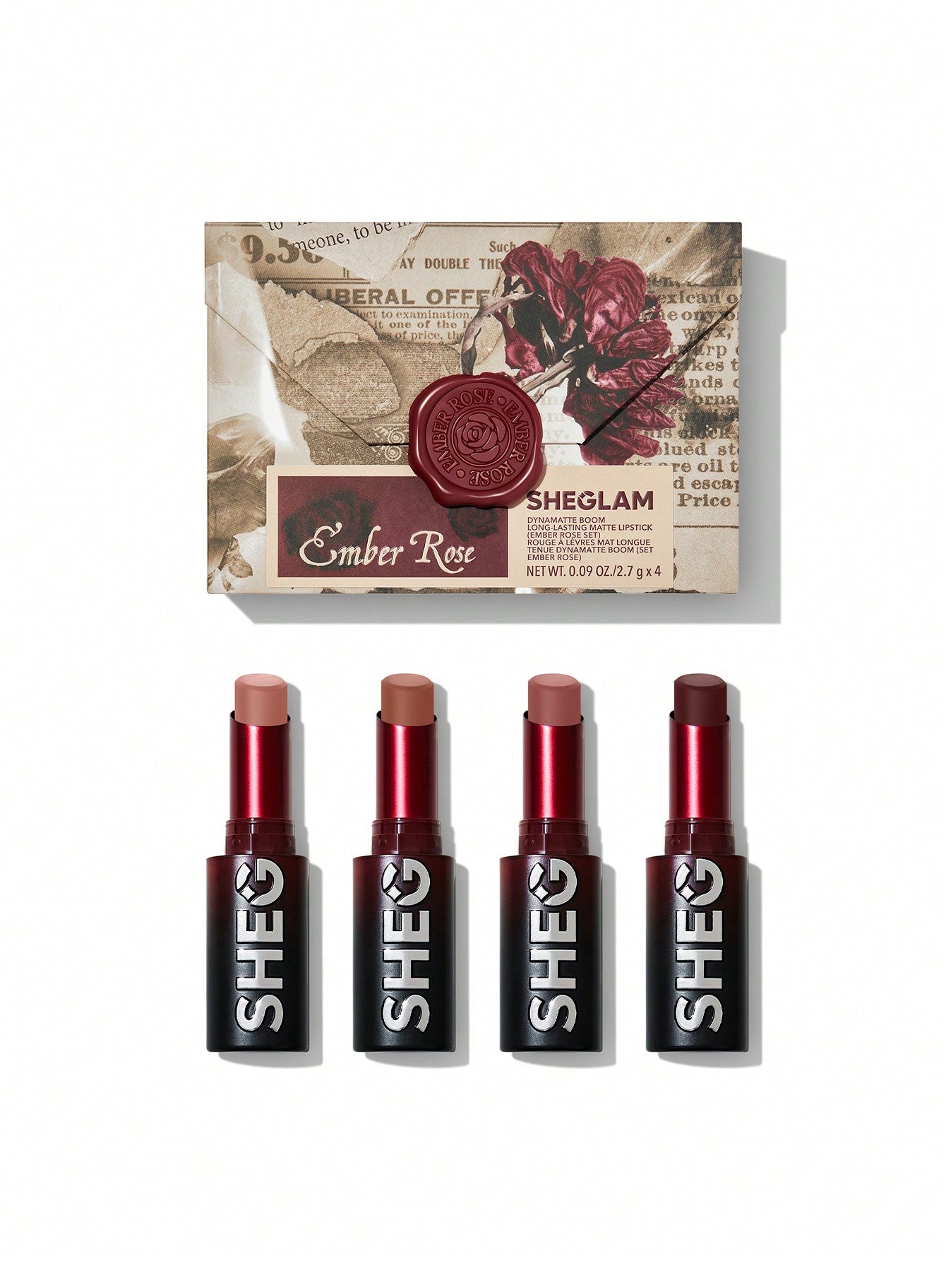 Buy SHEGLAM Dynamatte Boom Long-Lasting Matte Lipstick (Ember Rose Set) in Pakistan