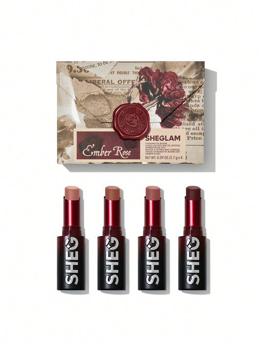Buy SHEGLAM Dynamatte Boom Long-Lasting Matte Lipstick (Ember Rose Set) in Pakistan