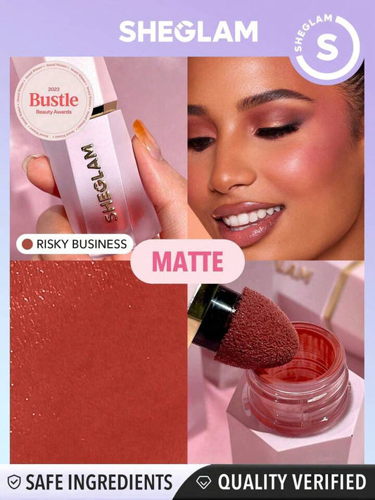 Buy SHEGLAM Color Bloom Liquid Blush Matte Finish-Risky Business in Pakistan