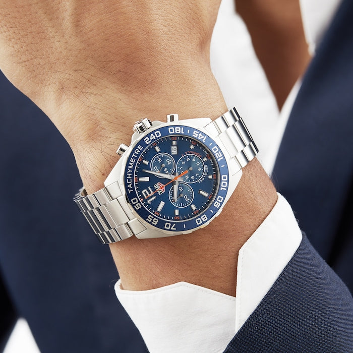 Buy Tag Heuer Formula 1 Chronograph Blue Dial Silver Steel Strap Watch for Men - CAZ1014.BA0842 in Pakistan