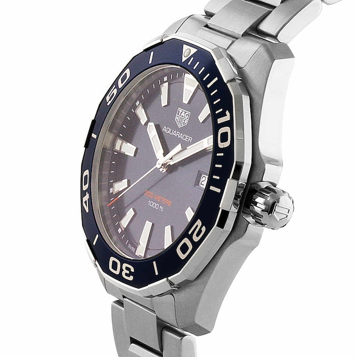 Buy Tag Heuer Aquaracer Black Dial Silver Steel Strap Watch for Men - WAY101A.BA0746 in Pakistan