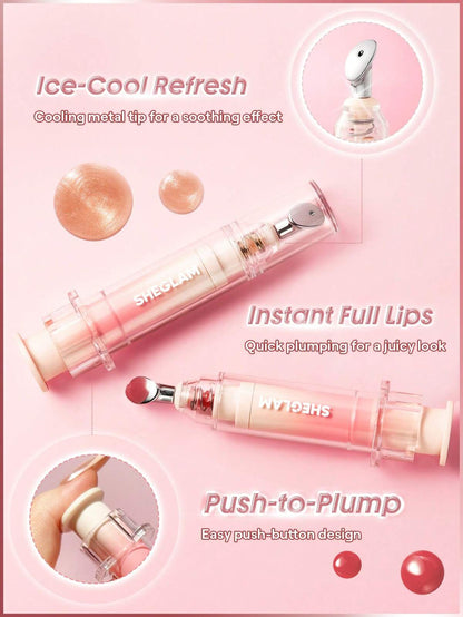 SHEGLAM Booster Shine Plumping Lip Gloss-Pink Flamingo -