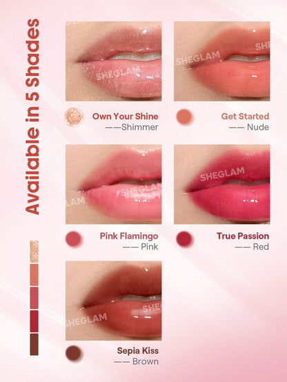 SHEGLAM Booster Shine Plumping Lip Gloss-Pink Flamingo -