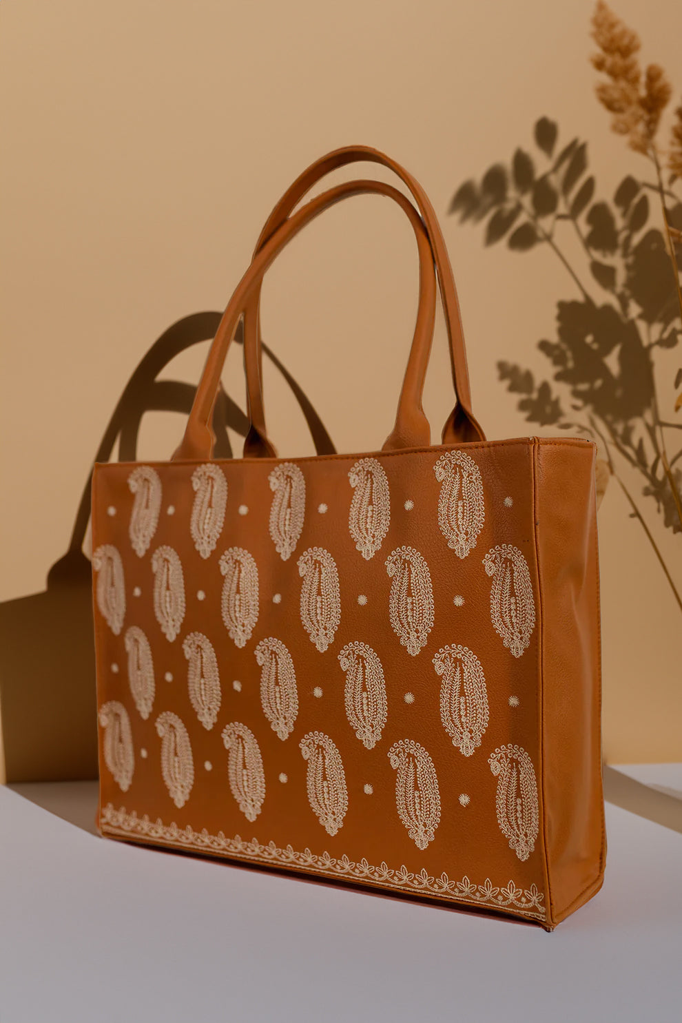 Buy Embroidery Tote Bag Daily Carry - Mustard in Pakistan