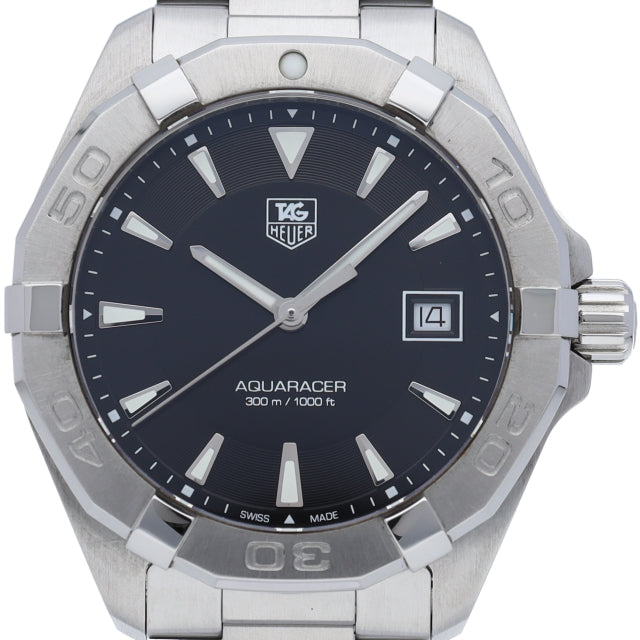 Buy Tag Heuer Aquaracer Black Dial Silver Steel Strap Watch for Men - WAY1110.BA0928 in Pakistan