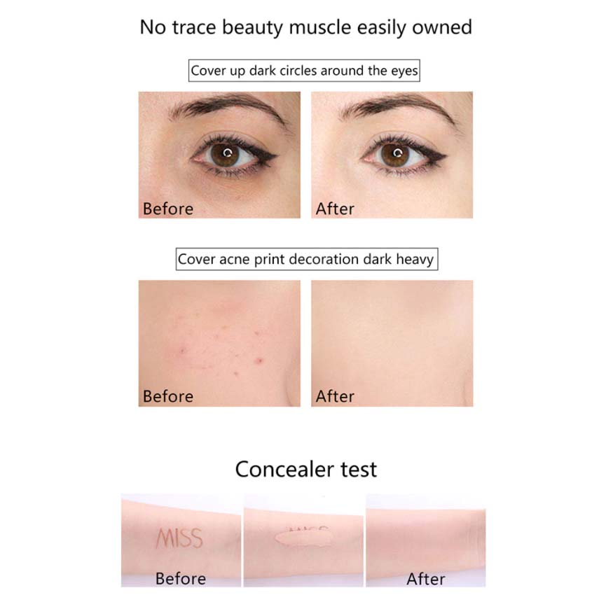 Buy Miss Rose Pack Of 2 Waterproof Moisturizing Oil Free Full Coverage Deep Whitener Liquid Foundation 30ml & Concealer in Pakistan