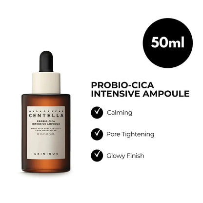 Probio-Cica Intensive Ampoule bottle with product details on a white background