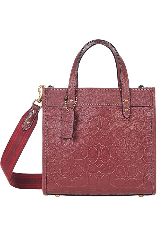 Buy Coach Signature Leather Tote 22 - Maroon in Pakistan