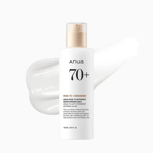 Anua Rice 70 Intensive Moisturizing Milk – 150ml | Hydrating Rice, Ceramide & Niacinamide Face Lotion