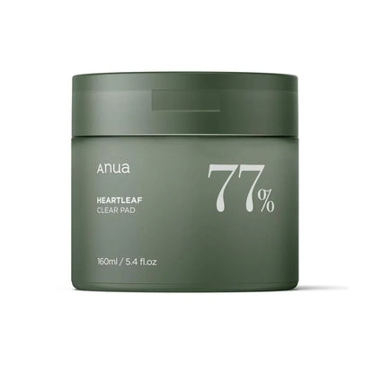 Anua Heartleaf 77% Clear Pad – 70 Pads / 160ml | Soothing, Gentle PHA Exfoliating & Pore Care Toner Pads