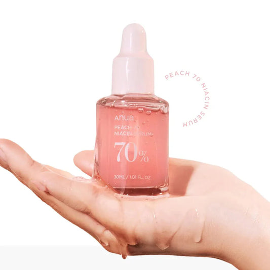 Anua Peach 70% Niacinamide Serum – 30ml | Brightening, Hydrating & Glass Skin Serum – Made in Korea