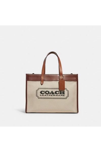 Buy Coach Field Tote 30 with Coach Badge - Dark Natural Multi in Pakistan