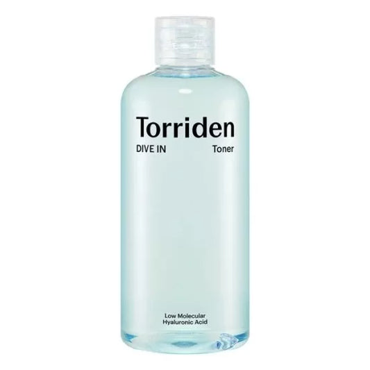 Torriden toner bottle on a white background